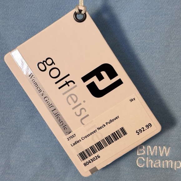 FJ FootJoy Golf Pickleball Blue Pullover Crossover Medium Womens Stretch NWT - Picture 6 of 7